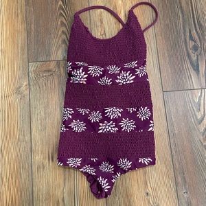 Tori Praver Purple One Piece Bathing Suit